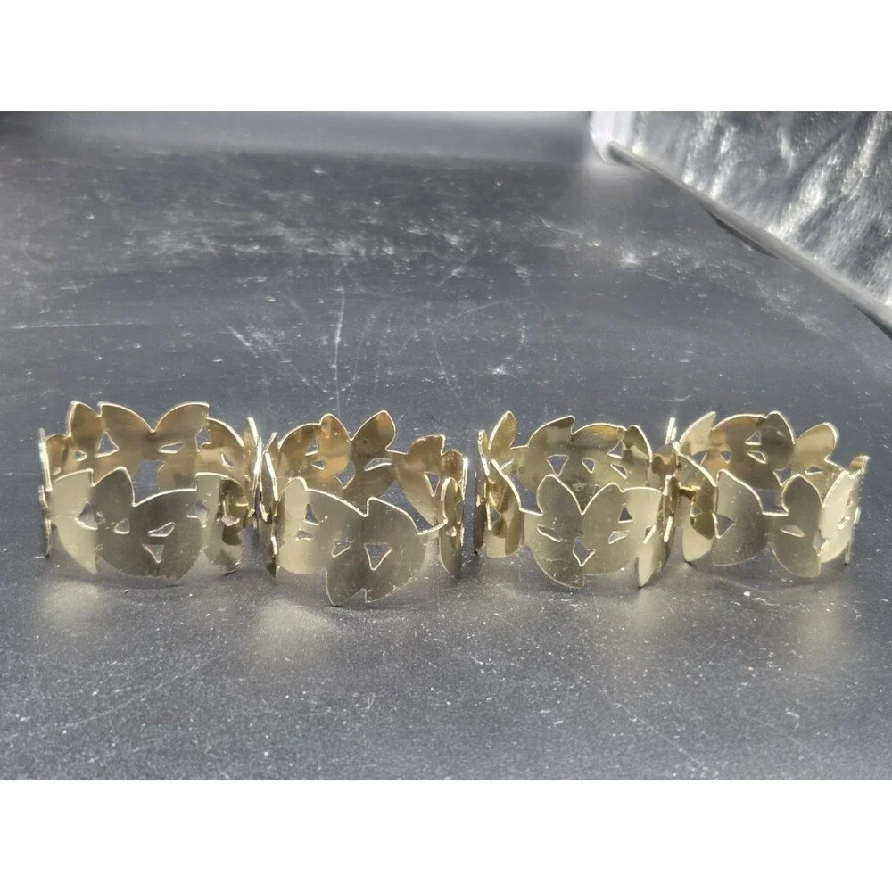 Brass Gold Color Caesar Style Napkin Rings Set Of 4